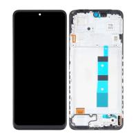 LCD дисплей для Xiaomi Redmi 12, Redmi 13 в сборе с тачскрином (черный) Оригинал в раме