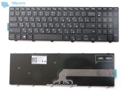 Клавиатура для ноутбука Dell Inspiron 17-5000 чёрная, с рамкой, RU