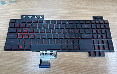 Клавиатура для ноутбука ASUS TUF Gaming FX504 FX505 FX80 чёрная, с подсветкой, RU Уценка