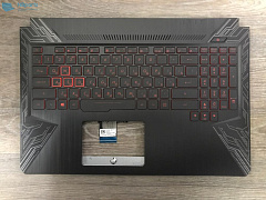 Верхняя часть корпуса (Palmrest) Asus TUF Gaming FX505, красная подсветка, RU