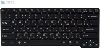 Клавиатура для ноутбука Sony VGN-CW, чёрная, маленький Enter, RU