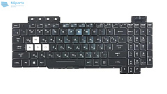 Клавиатура для ноутбука ASUS TUF Gaming FX504 FX505 FX80 чёрная, с белой подсветкой, RU (MZ2)
