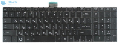 Клавиатура для ноутбука Toshiba Satellite C850, C870, чёрная, RU